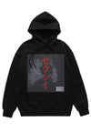 Anime hoodie Japanese pullover raver top Kawaii jumper black