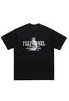 Crew slogan t-shirt snake print tee grunge top in Black