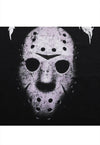 Jason mask t-shirt horror movie tee grunge top in black