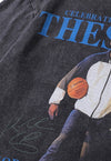 Basketball player t-shirt tee retro USA sports top in grey