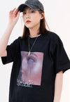 E-girl t-shirt tears print tee grunge raver top in white