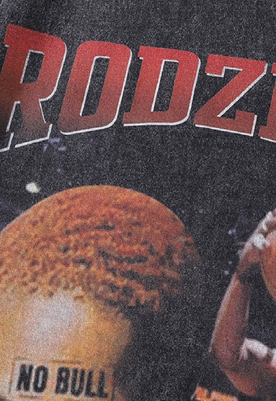 Basketball player t-shirt grunge tee retro Dennis Rodman top