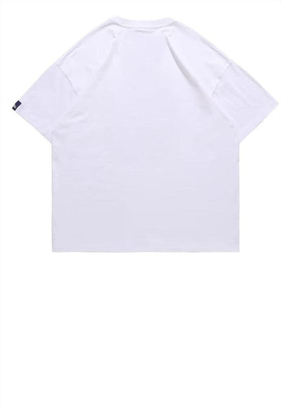 Money print t-shirt American dollar tee balaclava top White