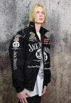 Racing jacket retro Jack Daniels moto varsity bomber black