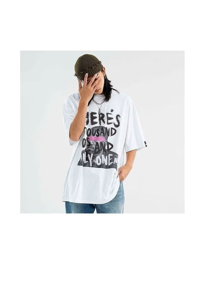 Graffiti t-shirt Kanye rapper tee skater slogan top in black