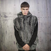 Luxury snake jacket faux fur python print bomber handmade fluffy catwalk fleece puffer premium grunge hooded coat in grey black