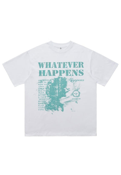 Whatever t-shirt retro slogan tee old poster top in black