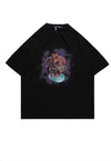 Medusa t-shirt retro statue top grunge smoke tee in Black