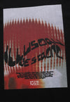 Illusion slogan t-shirt abstract print tee grunge top white