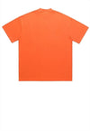 Banana print t-shirt grunge skater slogan tee in orange