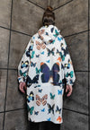 Butterfly jacket handmade summer windbreaker in white