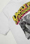 Basketball t-shirt Hollywood tee graffiti retro top in white