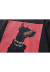 Dobermann t-shirt Pinscher tee dog print top vintage grey