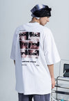 Grunge slogan t-shirt nothingness top raver tee in white