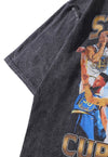 Stephen Curry t-shirt basketball tee retro sports top grey