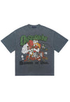 American baseball t-shirt duck cartoon tee sports top blue