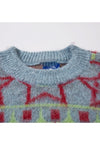 Geometric sweater star pattern knitted jumper grunge top