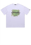 Fog print t-shirt retro space tee abstract grunge top White