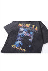 Ninja t-shirt old anime print tee retro Japanese top in grey