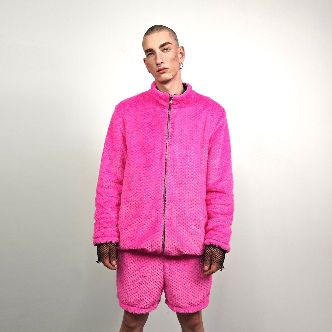 Pink glitter tracksuit online