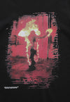 Rock band t-shirt retro burning man tee metalcore punk top