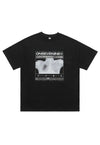 Dark aesthetic t-shirt x-ray tee retro lungs print top Black