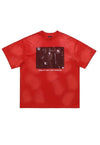 Hip-hop t-shirt rapper tee Notorious B.I.G. top in acid red