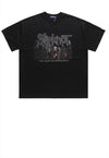 Metalcore t-shirt retro rock band tee grunge top in white