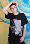 Cassette print t-shirt 90s graffiti top grunge rap t-shirt