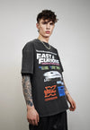 Racing t-shirt motorsports tee fast & furious top acid grey