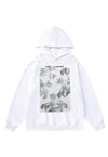 Ghost print hoodie Casper pullover raver top creepy jumper