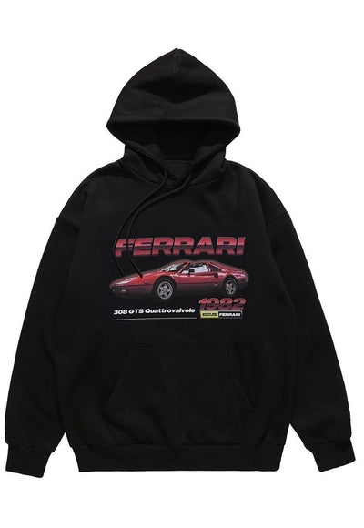 Ferrari hoodie retro car pullover raver top racing jumper