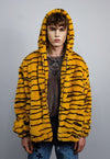 Tiger print jacket animal print bomber detachable zebra coat