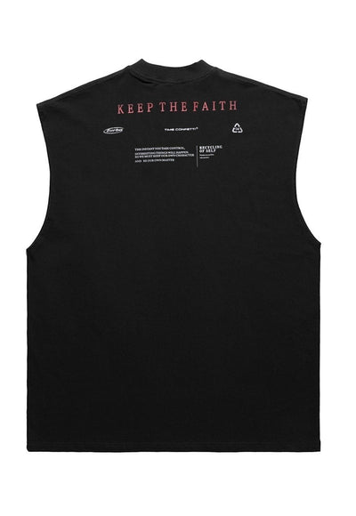 Basketball tank top surfer vest retro sleeveless t-shirt