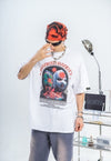 Bandit mask t-shirt retro balaclava tee splash top in black