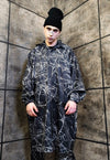 Spider web jacket handmade Gothic windbreaker in black