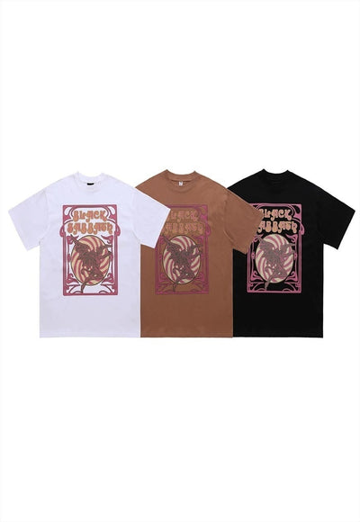 Metal band t-shirt metalcore tee rocker top in brown