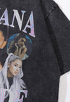 Pop princess t-shirt retro singer tee vintage wash top grey