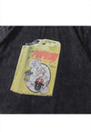 Popeye print t-shirt grunge cartoon tee retro movie top grey