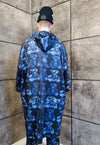 Teddy bear jacket handmade animal chain windbreaker in blue