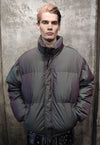 Luminous bomber shiny jacket reflective puffer silver purple