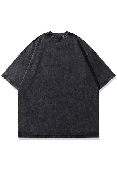 Pop singer t-shirt grunge tee retro JB top in acid grey