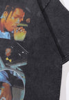 Rapper print t-shirt hip-hop tee ASAP Rocky top in grey