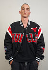 Bulls basketball jacket vintage college bomber patch varsity