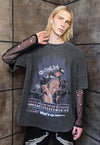 Rapper t-shirt premium vintage wash Wiz Khalifa tee in grey