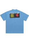 Microchip print t-shirt mechanic tee utility top in Blue