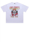 Rock band t-shirt skull print tee metalcore top in black