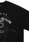 Truth slogan t-shirt vintage wash tee grunge top in black