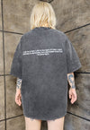 Music legends tshirt premium vintage wash grunge tee in grey