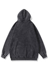 Anime print hoodie grunge pullover I-girl top in acid grey